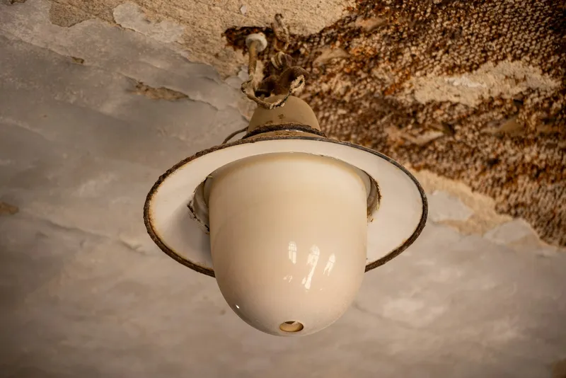 Ceiling stain from a roof leak